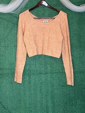 Future Collective Reese Blutstein Cable Knit Crop Sweater XXL